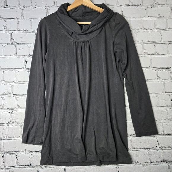 Patagonia Organic Cotton Blend Gray Cowl Neck Long Sleeve Tunic Top Size Medium - Picture 2 of 11